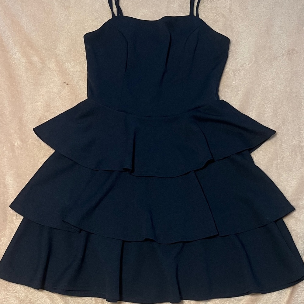 Elegant Black Tiered Dress